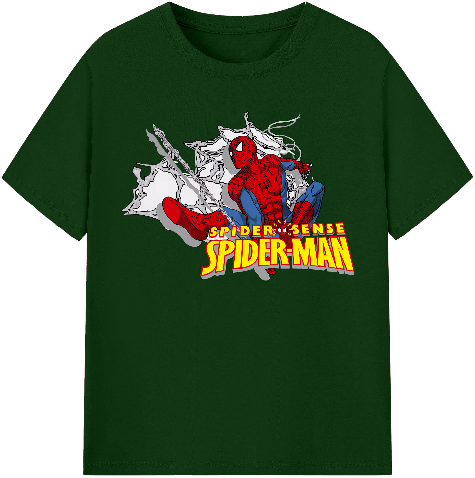 （画像用） Spider Man スパイダーマン 綿100％半袖Tシャツ（フロントプリント）